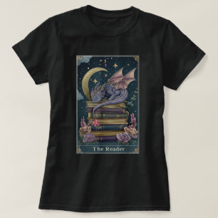 Camiseta El lector Tarot Card Book Dragon Fantasy Bookish