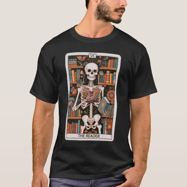Camiseta El lector Tarot Card Bookish Mystical Literature (Anverso)