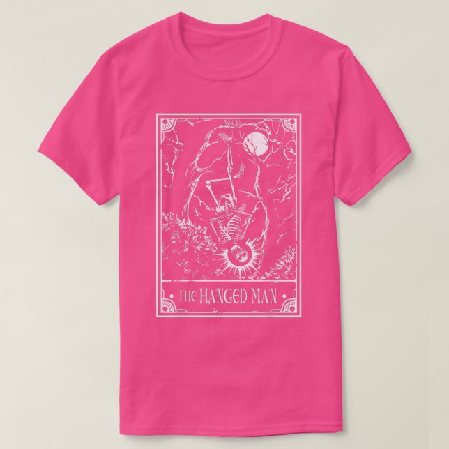Camiseta El lector Tarot de la tarjeta Skeleton Man (Diseño del anverso)