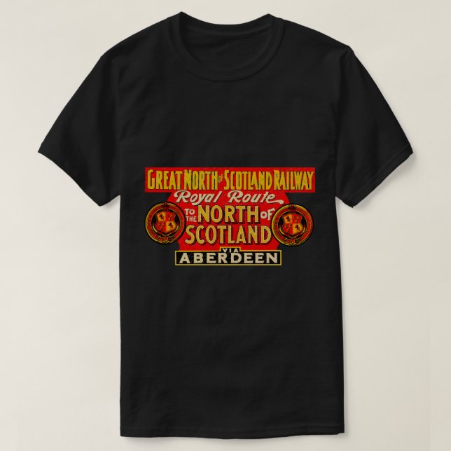 Camiseta El legendario Gran Ferrocarril Norte de Escocia po (Diseño del anverso)
