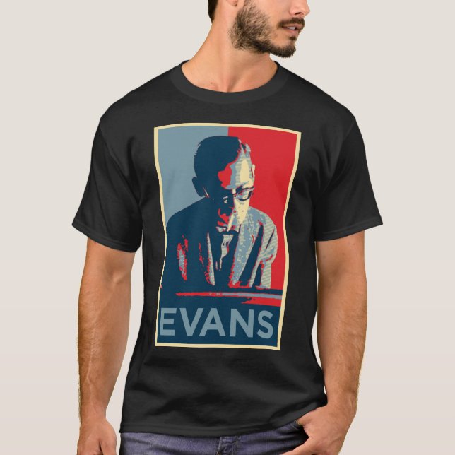 Camiseta El legendario pianista de jazz Bill Evans (Anverso)