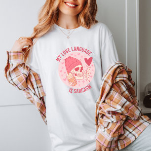 Camiseta El lenguaje de amor es sarcasmo, un día anti San V