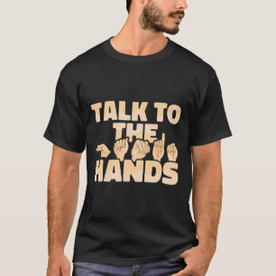 Camiseta El Lenguaje Estadounidense Del Rótulo Habla Con La