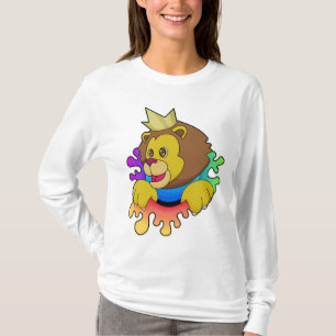 Camiseta El león como rey con corona