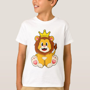 Camiseta El león como rey con corona