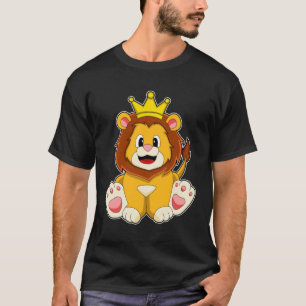 Camiseta El león como rey con corona