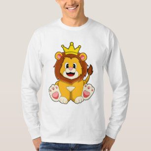 Camiseta El león como rey con corona