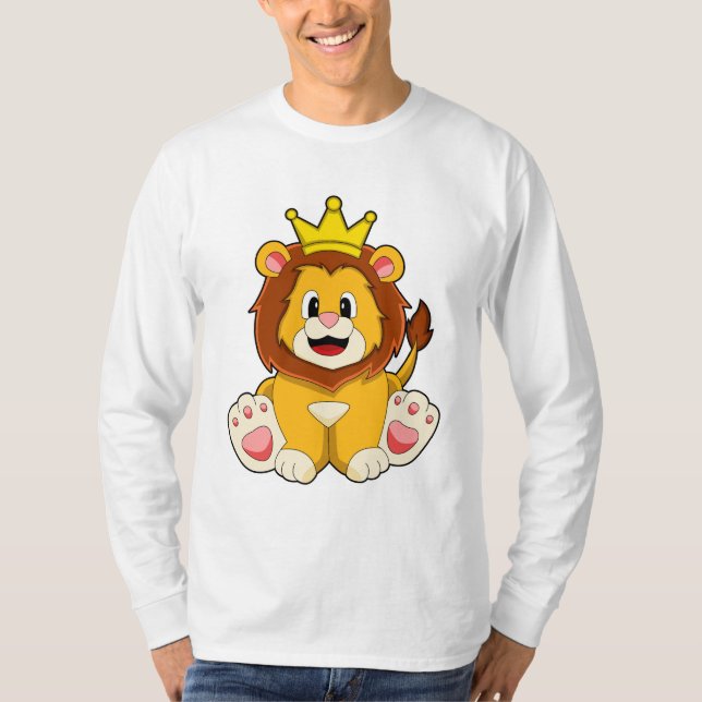 Camiseta El león como rey con corona (Anverso)