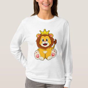 Camiseta El león como rey con corona
