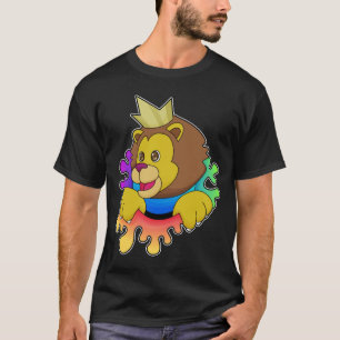 Camiseta El león como rey con corona