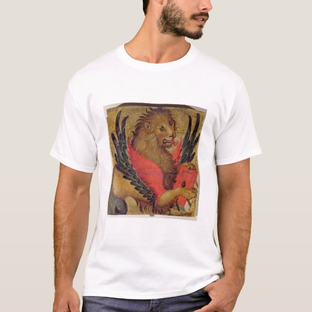 Camiseta El león de St Mark (aceite en el panel) (Anverso)