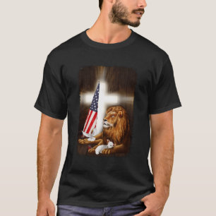 Camiseta El León Y El Cordero Dios Jesús Cruzan La Cristian