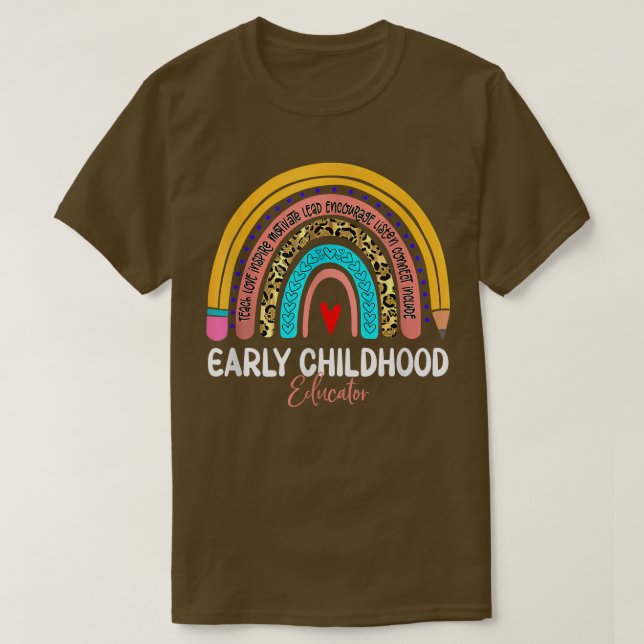 Camiseta El leopardo arcoiris, educador de la primera infan (Diseño del anverso)