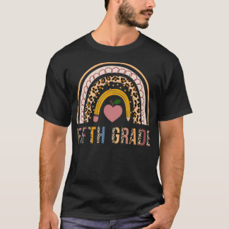 Camiseta El leopardo boho de quinto grado vuelve al colegio
