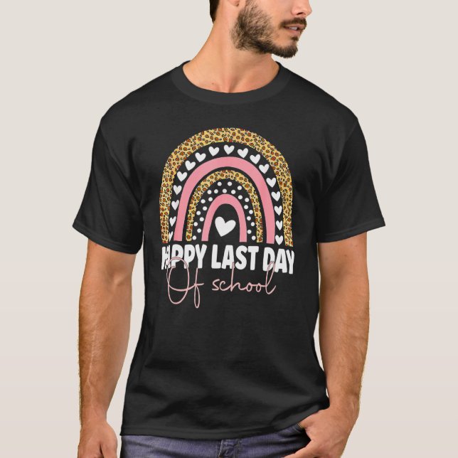 Camiseta El leopardo del arcoiris feliz último día de clase (Anverso)