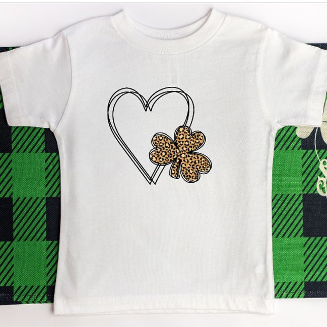 Camiseta El leopardo del corazón negro trébol shamrock lind (Subido por el creador)