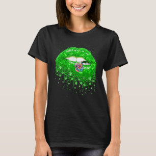 Camiseta El leopardo del ojo de la tinta irlandés Shamrock