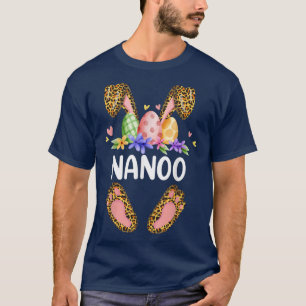 Camiseta El leopardo floral Nanoo Bunny Easter Feliz Día de
