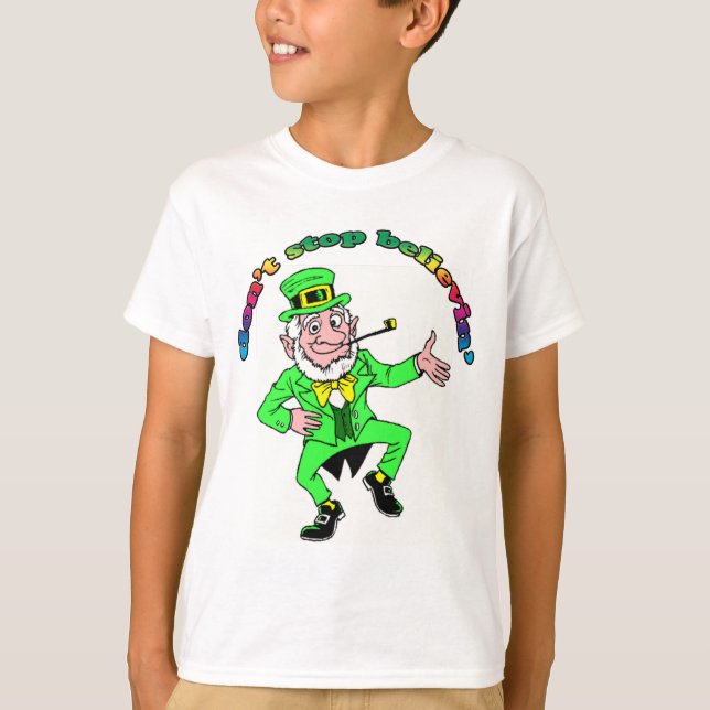 Camiseta El Leprechaun del día de St Patrick no para el (Anverso)
