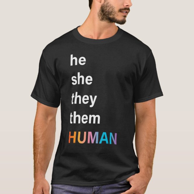 Camiseta Él Les Enseñó Orgullo Lgbtq Humano (Anverso)
