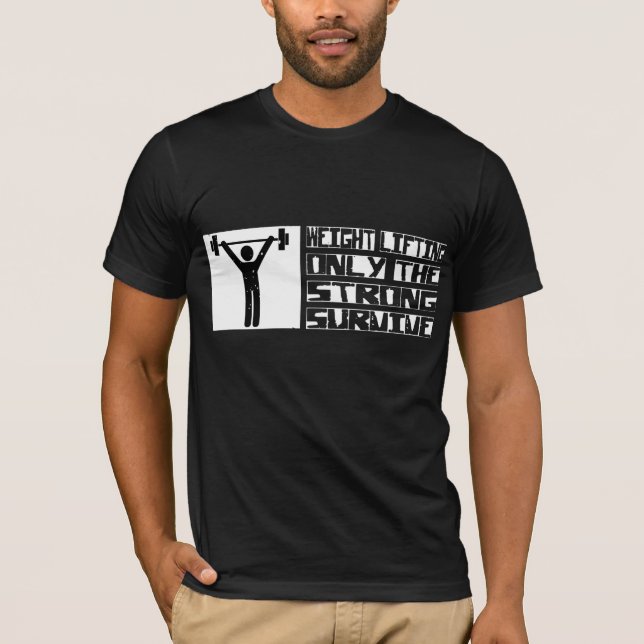 Camiseta El levantamiento de pesas sobrevive (Anverso)