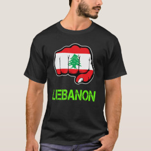 Camiseta El Líbano golpea la bandera del Líbano a la indepe