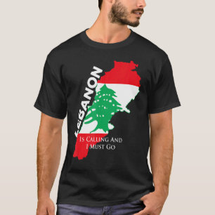 Camiseta El Líbano llama y debo ir al mapa del Líbano