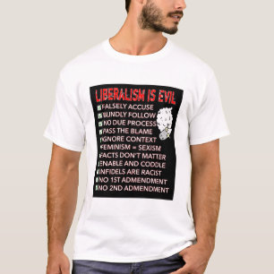 Camiseta El liberalismo es negro malvado con las ovejas