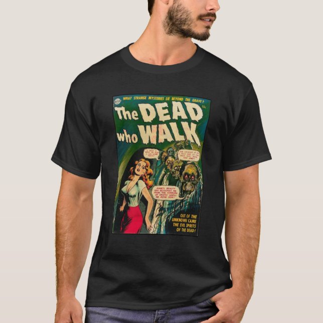 Camiseta El libro de historietas de terror vintage The Dead (Anverso)