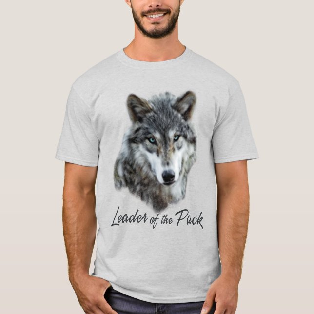 Camiseta El líder del paquete de Wolf Lover (Anverso)