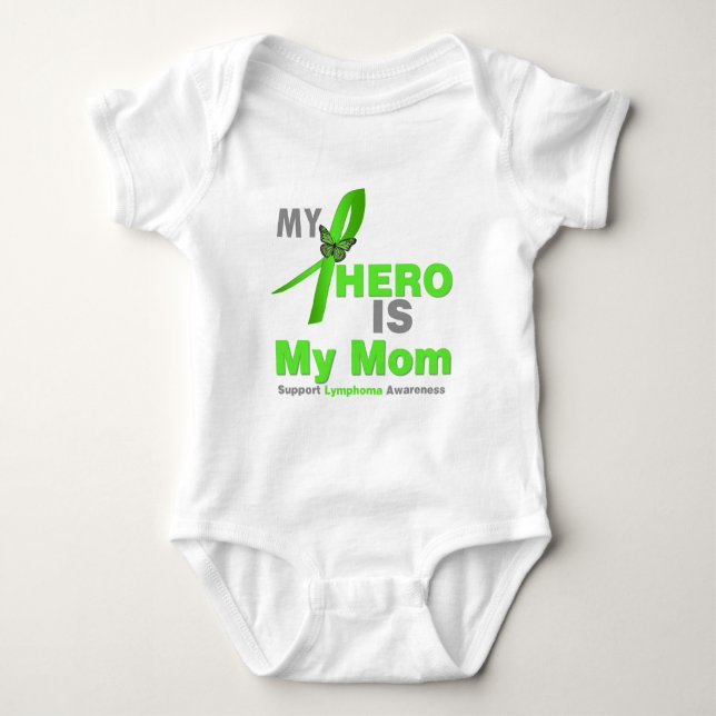 Camiseta El linfoma mi héroe es mi mamá (Anverso)