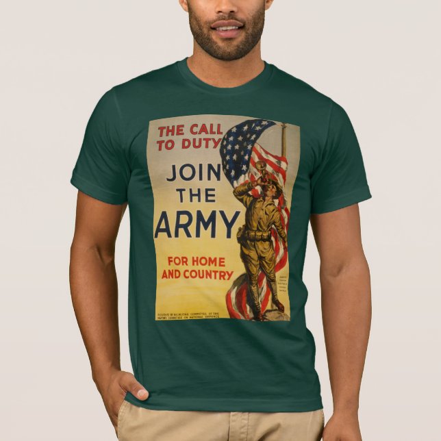 Camiseta El llamado al deber - Únete al ejército (Anverso)