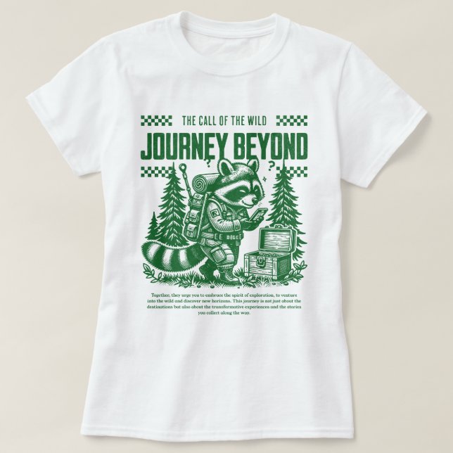 Camiseta El llamado del viaje salvaje más allá (Diseño del anverso)