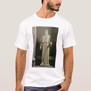 Camiseta El llevar de la figura femenina peplos, Griego