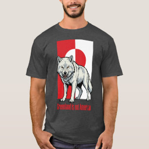 Camiseta El lobo ártico de Groenlandia no es americano