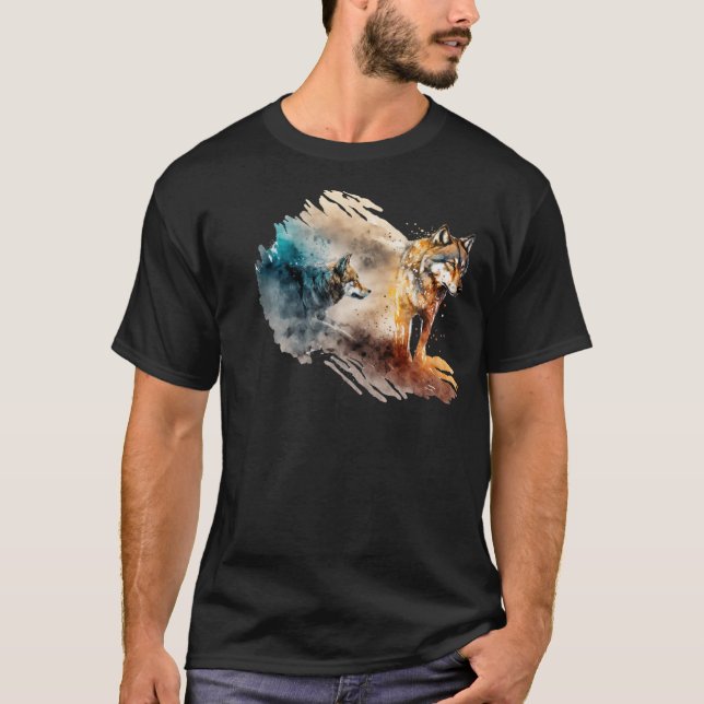 Camiseta el lobo es mi animal espiritual "agradable" (Anverso)