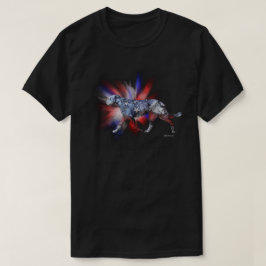 Camiseta El lobo irlandés patriótico rojo blanco y azul