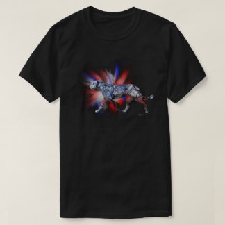 Camiseta El lobo irlandés patriótico rojo blanco y azul