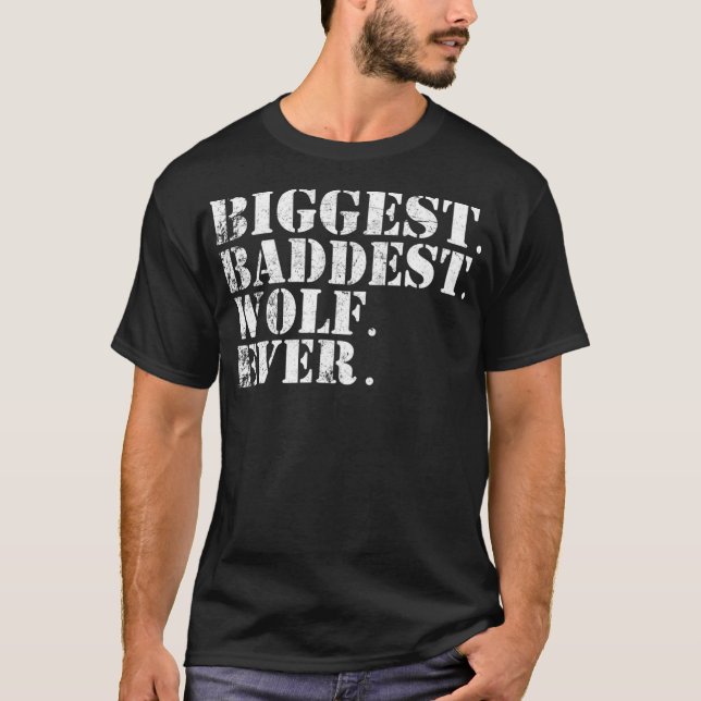 Camiseta El Lobo Más Malvado De La Historia. Big Bad Werewo (Anverso)