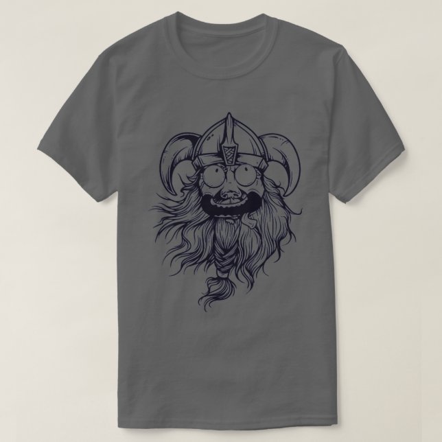 Camiseta El loco guerrero ambulante Helm Nordic Berserker (Diseño del anverso)