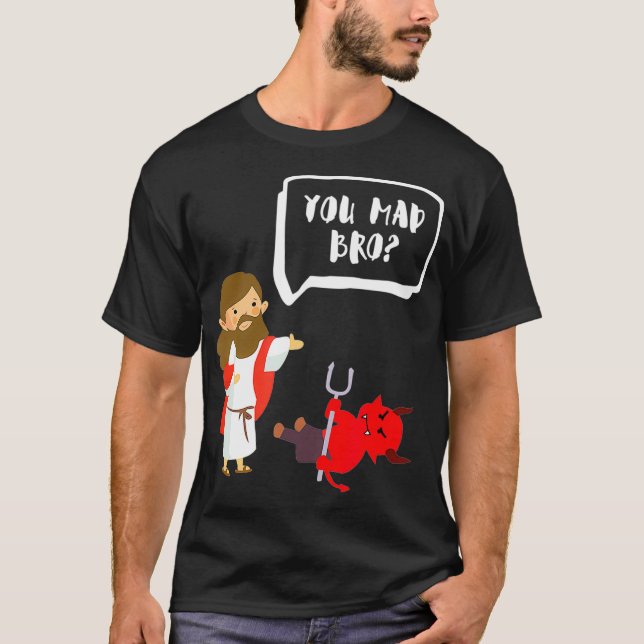 Camiseta El loco hermano Jesús Diablos Divertido Cristiano (Anverso)