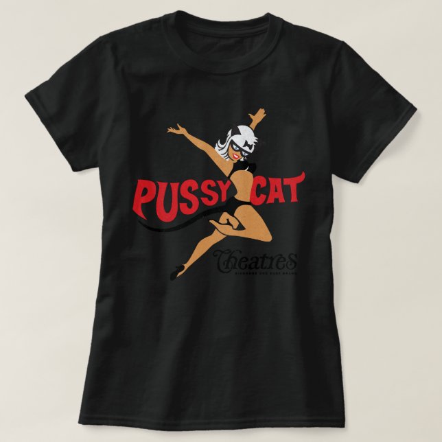 Camiseta El logo del Teatro Pussy Cat Ligeramente Molesto (Diseño del anverso)