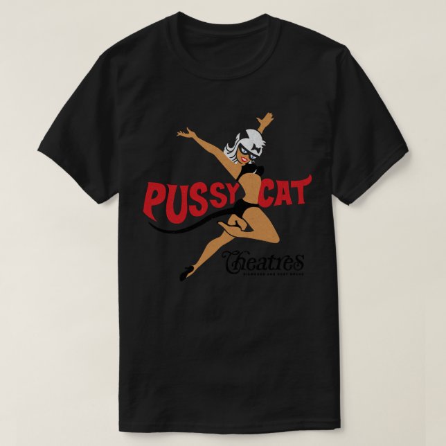 Camiseta El logo del Teatro Pussy Cat Ligeramente Molesto (Diseño del anverso)