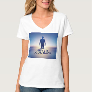 Camiseta El logo "Nunca mires atrás": Abrazando el futuro