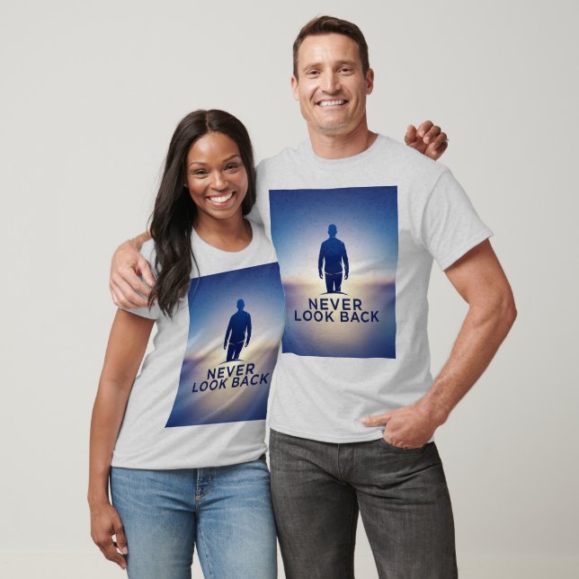 Camiseta El logo "Nunca mires atrás": Abrazando el futuro (Unisexo)