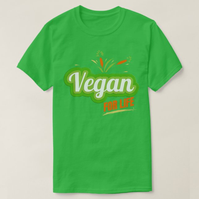 Camiseta El logo Vegan verde por la vida Go Vegan (Diseño del anverso)