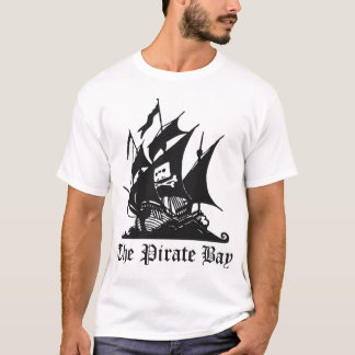 Camiseta El logotipo de la bahía del pirata con del
