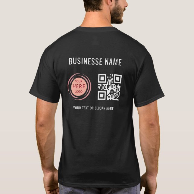 Camiseta El logotipo de la empresa Personalizado y el análi (Reverso)
