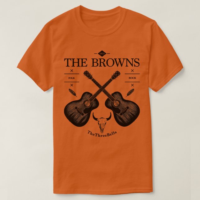 Camiseta El logotipo de la guitarra acústica Browns (Diseño del anverso)