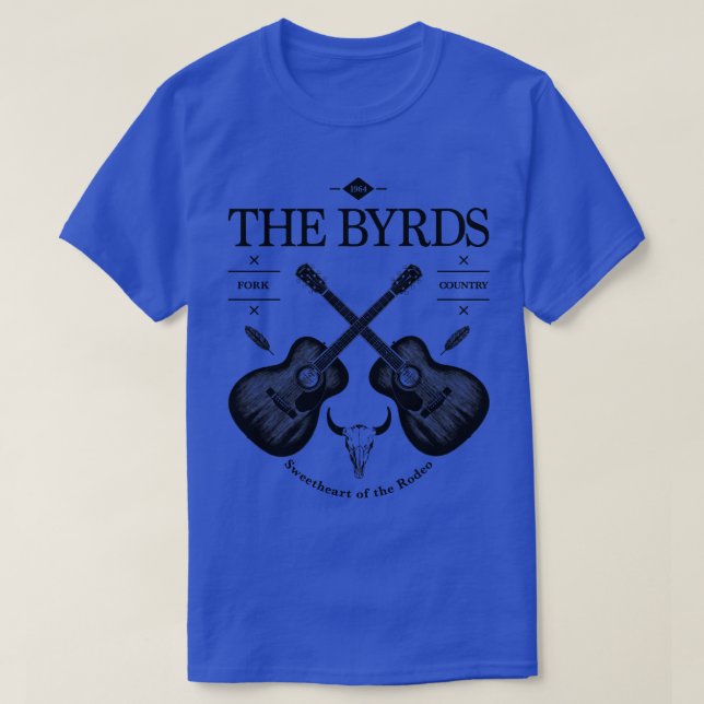 Camiseta El logotipo de la guitarra acústica Byrds (Diseño del anverso)